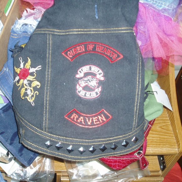 Pethaus Denim Dog Jacket "Lady Rider" and Bandana - Picture 1 of 7